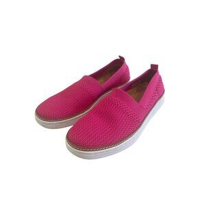 Talbots Womens Perforated Pink Slip-On Sneakers 7M Comfort Stretch